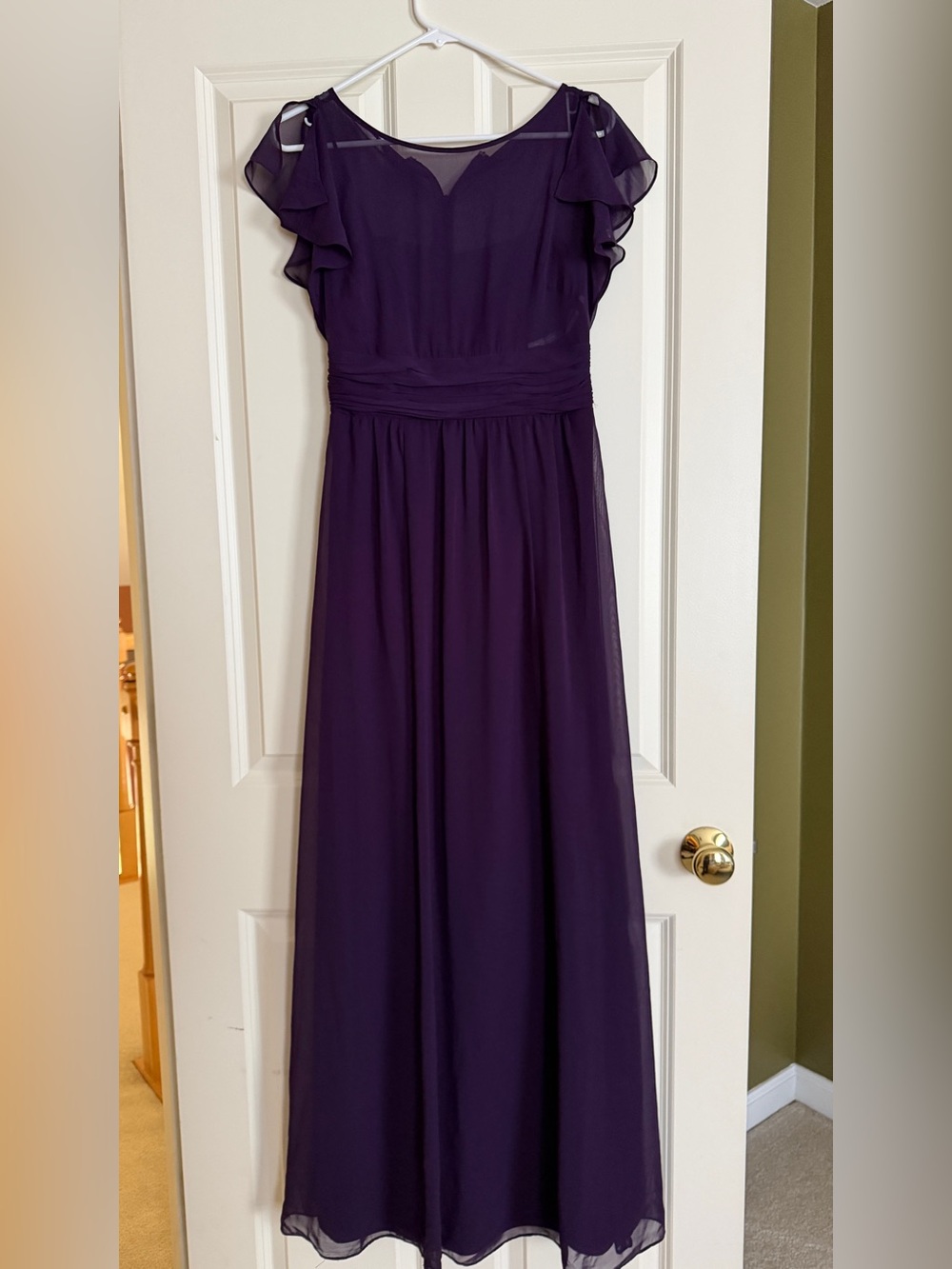 Chaps Purple Chiffon Maxi Dress